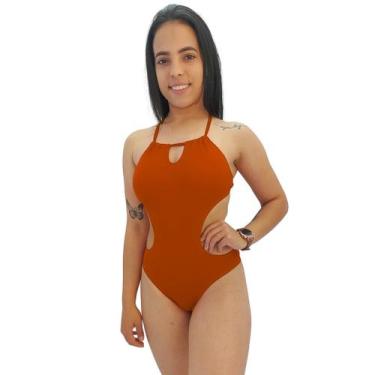 Imagem de Maiô Com Bojo Engana Mamãe Traspassado Costas Poliamida - HYPE MODAS, 