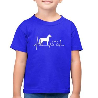 Imagem de Camiseta Algodão Infantil Cavalo Batimentos Cardíacos - Foca na Moda, 
