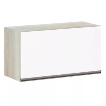 Imagem de Armário Basculante Luciane 70cm 1 Porta Luci, Legno Crema/Branco Polar