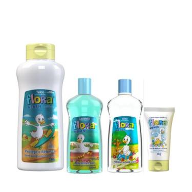 Imagem de Flora Nenen Colônia 200ml + Óleo + Pomada p Assadura + Talco - Amoveri