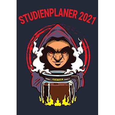 Imagem de Studienplaner 2021: Zauberer Kaffee Kanne/Wochenplaner zum notieren, organisieren und planen DIN A4. Kalender/Terminkalender/Monats- / Tagesübersicht/Kontakt- / Geburtstags listen