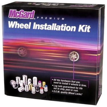 Imagem de McGard Kit de instalação de roda 65515BK Black Spline Drive 5 Lug (M14 x 1,5), 16 porcas / 4 fechaduras / 1 chave / 1 ferramenta de instalação