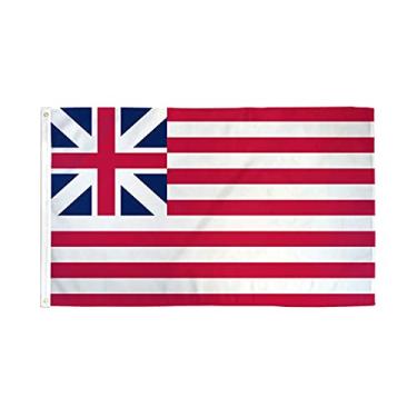 Imagem de AZ FLAG - Bandeira da Grand Union - 2 x 3 pés - Poliéster 100D EUA - Faixa americana com dois ilhós de metal - Resistente ao desbotamento - Cores vivas - 2 pés x 3 pés - 90 x 60 cm