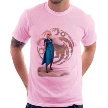 Imagem de Camiseta Daenerys Targaryen Art - Foca na Moda, Rosa bebê, G
