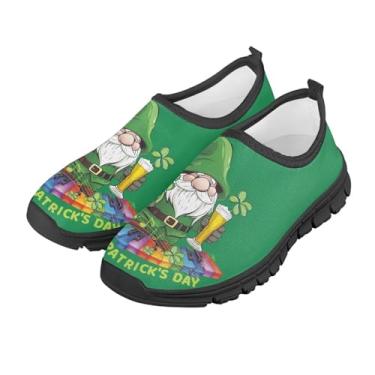 Imagem de GOSTONG Tênis infantil leve para corrida Sheos mocassins macios antiderrapantes casuais esportivos para caminhada tamanho 11-15, Leprechaun do Dia de São Patrício, 15 Little Kid