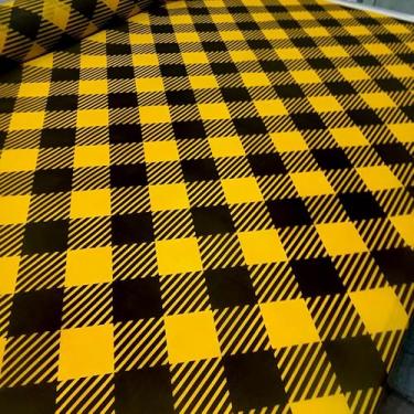 Imagem de TNT Festa Junina Xadrez Xadrezão preto E Amarelo 2.00m X 1,40m