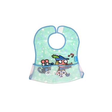Imagem de Babador para Bebê Impermeável com Bolso Clingo Flautista