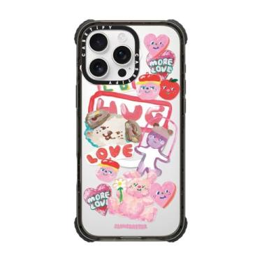 Imagem de CASETiFY Capa Ultra Impact para iPhone 16 Pro Max [Strong Slim / 3,5 m 5X Militray Grade Drop Protection/Compatível com Magsafe] - Adesivo SLOWCOASTER - Preto Transparente