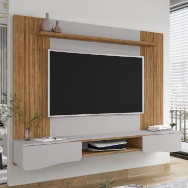 Imagem de Painel Frisado para TV 60 Polegadas 2 Portas Búzios Bechara