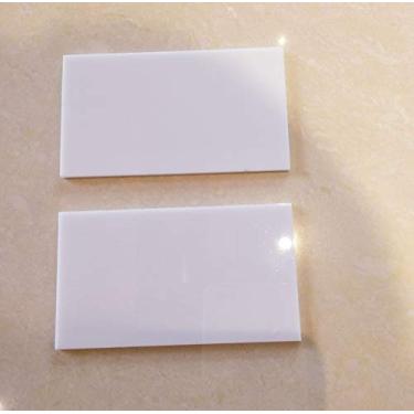 Imagem de ACFENG Laser Cartões de acompanhante de acrílico branco, folha retangular de plexiglass branco, folhas de nomes de lugares manuscritas simples (20 peças, 8,8 cm x 5 cm)