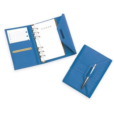 Imagem de Cross Agenda pessoal de couro com pedras azuis com caneta