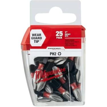 Imagem de Milwaukee Ferramenta elétrica 48-32-4604 Ponta de inserção Shockwave, NO 2, Phillips, OAL de 2,54 cm, aço proprietário