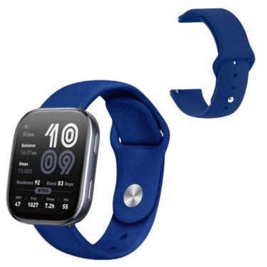 Imagem de Pulseira 22mm fecho pino para Amazfit Bip 6 - 100% silicone - Genérica