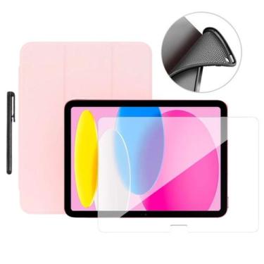 Imagem de Capa silicone para iPad 10 2022 A2777 + caneta e película - Genérica