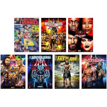 Imagem de GOGO2 Wwe: Ultimate 2021 Coleção De Dvd 7 Volumes: Wrestlemania 37 / Backlash Royal Rumble Summerslam Survivor Series Fastlane Elimination Chamber [Conjunto 12 Discos]