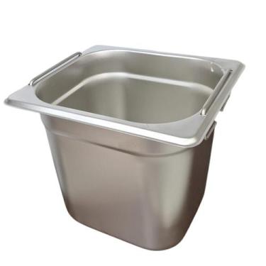 Imagem de CUBA GN GASTRONÔMICA INOX 1/6 150MM COM ALÇA 2,5L 16,3x15x17,6CM - MAR