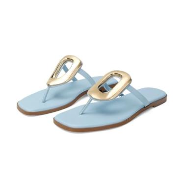 Imagem de Wnshonzy Chinelo feminino sem cadarço, preto, sem cadarço, couro, praia, confortável, bico quadrado aberto, chinelo, feminino, elegante, metal, ferragens, decoração, sapatos de verão, moda casual