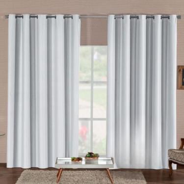 Imagem de Cortina Blackout Premium Corta Luz Total Com Isolamento Térmico E Acústico Tecido Durável Para Qualquer Ambiente(GELO,3,00M x 2,80M)