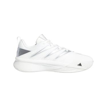 Imagem de adidas Tênis de basquete unissex com certificação Dame 3, Branco/preto/branco creme, 9 Women/8 Men