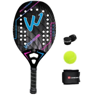 Imagem de Raquete de tênis de padel CAMEWIN em fibra de carbono 18k 360g + 10g