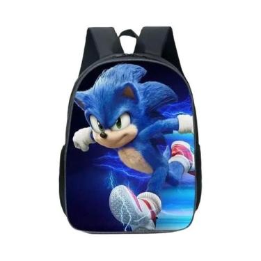 Imagem de Conjunto De Bolsa Escolar De Desenho Animado 3 Peças, Lancheira Sônica