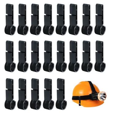 Imagem de 50 clipes de capacete rígido para lanterna de cabeça, acessórios de capacete, clipes de capacete, clipe de luz de gancho de farol, montagem fácil em capacete estreito