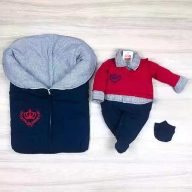 Imagem de Saída maternidade menino Príncipe com saco de dormir confortável - Bia