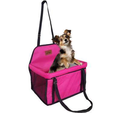 Imagem de Assento Pet Transporte Cachorro Carro Cadeirinha Segura Confortável Co