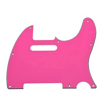 Imagem de KAISH 8 Hole Tele Style Guitar Pickguard TL Pick Guard Placa de raspar para Telecaster/Tele Rosa 3 Camadas
