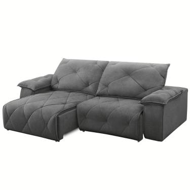 Imagem de Sofá 4 Lugares Retrátil e Reclinável Master Cinza