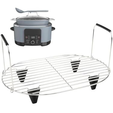 Imagem de BYKITCHEN Grelha Para Assados E Vaporizadores Compatível Com Ninja Foodi Possible Cooker Pro 8,5 Litros Mc1000, Mc1001, Mc1010 Slow Crock, Acessórios, Pés Alças De Silicone