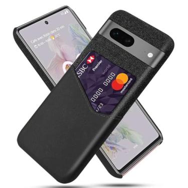 Imagem de Capa para Google Pixel 7a,Tela e tampa de couro PU,Anti-deslizante,Resistência à impressão digital,Caso de proteção de 360°com 1 slot de cartão atrás-Black