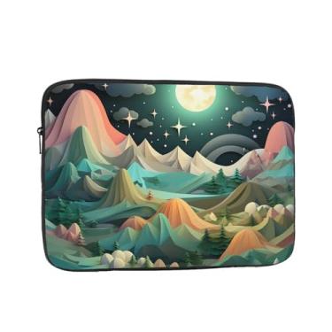 Imagem de Capa para laptop feminina com estampa de montanha das nuvens, capa fina para laptop, à prova de choque, capa protetora para notebook, bolsa para laptop de 13 polegadas