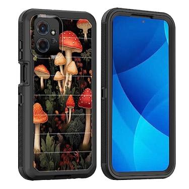 Imagem de smauncucn Capa para Moto G Power 5G 2023, proteção contra quedas à prova de poeira, resistente, 3 camadas, militar, resistente, durável, para Motorola Moto G Power 5G 2023, Mushrooms Woodland