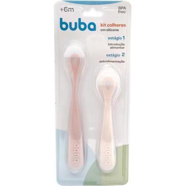 Imagem de Kit 2 Colheres em Silicone Buba Fase 1 Introdução Alimentar e Fase 2 A