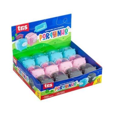 Imagem de Apontador Com Deposito Decor. Tris Porquinho 3 Cores - SUMMIT