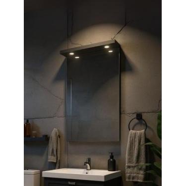 Imagem de Espelho para Banheiro Com Led 60cm Mdf Grafite - On Móveis
