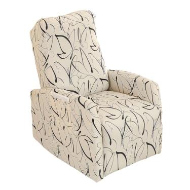 Imagem de CRFATOP Capas para cadeira reclinável, 4 peças, impressas, pequenas capas reclináveis com bolso, capas reclináveis de sofá para Home Theater, 1 assento reclinável, capa de sofá para crianças, cães