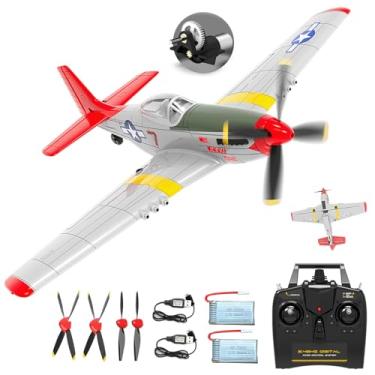 Imagem de rcxsuv 4-Channel RC Plane P51 Mustang - Ready to Fly RC Airplane with X-Pilot Stabilization - Remote Control Airplane for Adults, One-Key Aerobatics, 2.4GHz 6-Axis Gyro