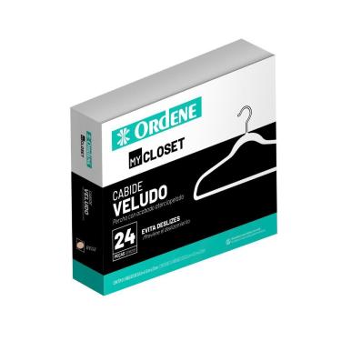 Imagem de Cabide De Veludo Bege 42cm My Closet Ordene 24 Unidades