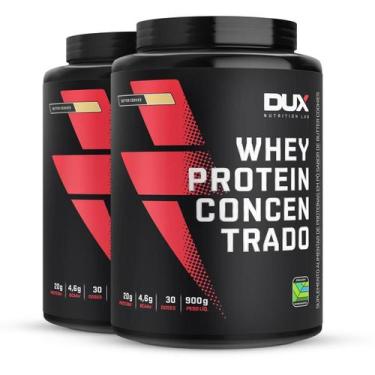 Imagem de Kit 2 Whey Protein Concentrado Dux Butter Cookies 900G