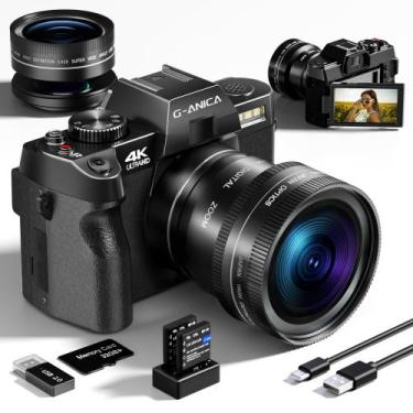 Imagem de Câmera digital G-Anica 48MP 4K WiFi App Control com lente macro