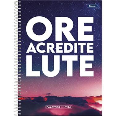 Imagem de Kit de Cadernos, Foroni, Universitário, 1 Matéria, Capa Dura, Palavras Da Vida, 80 Folhas, Pacote com 4