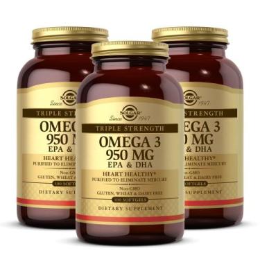 Imagem de Suplemento Solgar Triple Strength Omega 3 950 mg x 100 cápsulas gelati