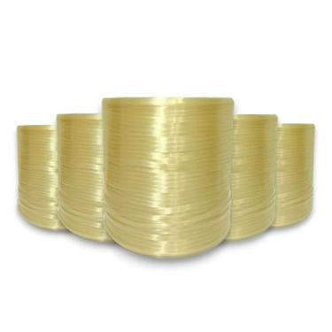 Imagem de Kit 5 Unidades Fitilho Ouro 1Kg Polipropileno Amarração Para Hortalica