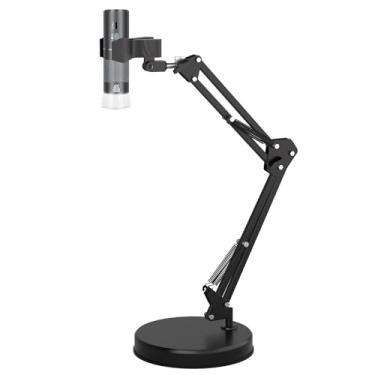 Imagem de Cainda Microscópio digital WiFi 4K para iPhone Android e Windows Mac Linux Chrome, câmera de microscópio sem fio HD 3840 x 2160p com suporte ajustável para adultos e crianças