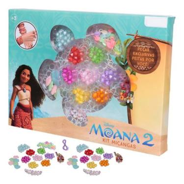 Imagem de Kit Miçangas Princesa Moana Disney Pulseira Colar 120 Peças - Etitoys,