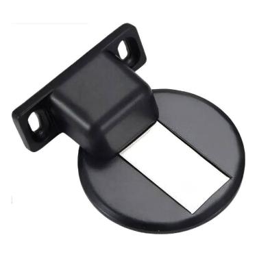 Imagem de 2X Prendedor De Porta Batente Magnético Slim Aço Preto