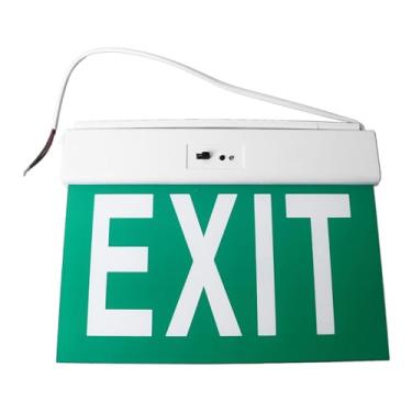 Imagem de Levou sinal de saí de emergência Acrílico Clear Eye Catching Exit Sign com luz para construir câmera uso interno AC85 265V