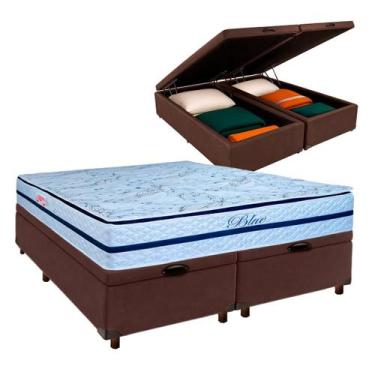 Imagem de Cama + Bau Blindado e Colchão Molas Ensacadas Queen - Paropas
